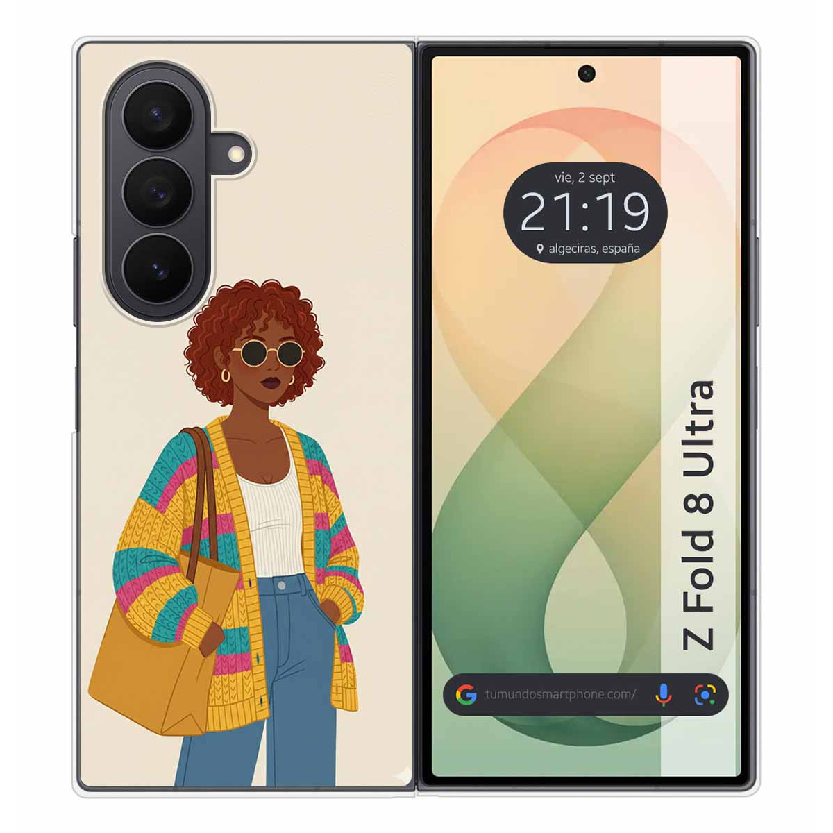 Funda Silicona para Samsung Galaxy Z Fold 8 Ultra 5G diseño Mujer 05 Dibujos