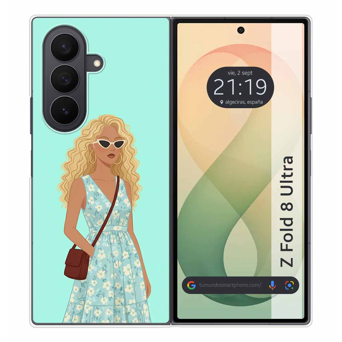 Funda Silicona para Samsung Galaxy Z Fold 8 Ultra 5G diseño Mujer 07 Dibujos