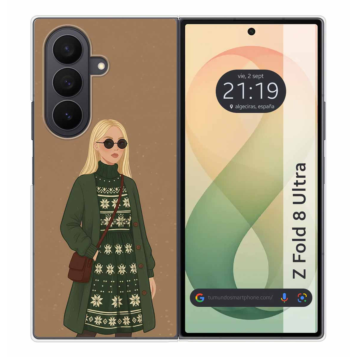 Funda Silicona para Samsung Galaxy Z Fold 8 Ultra 5G diseño Mujer 08 Dibujos