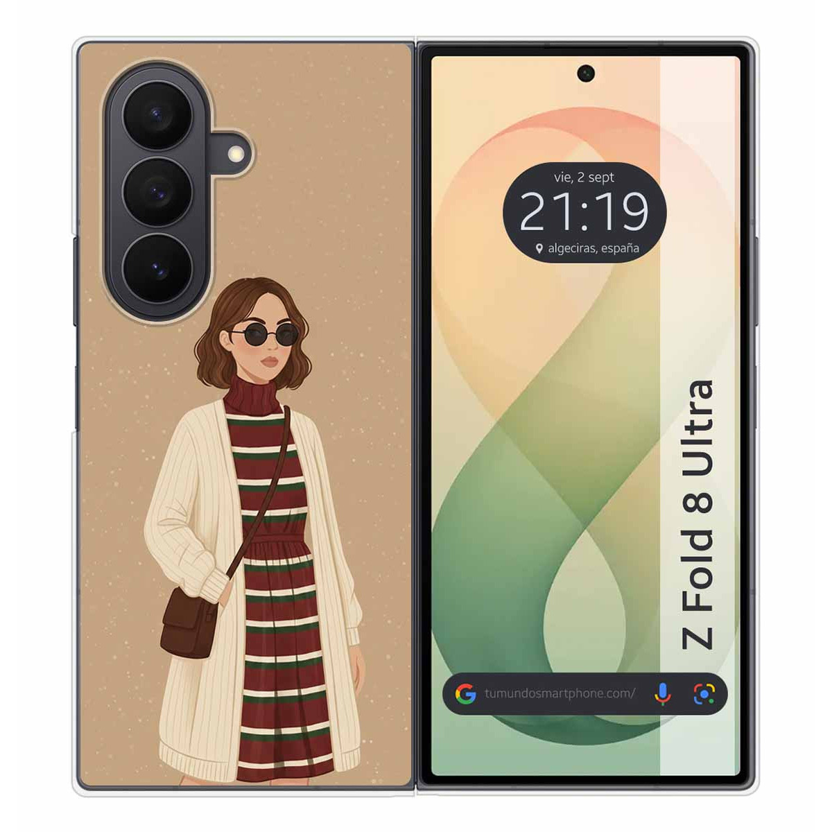 Funda Silicona para Samsung Galaxy Z Fold 8 Ultra 5G diseño Mujer 09 Dibujos