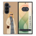 Funda Silicona para Samsung Galaxy Z Fold 8 Ultra 5G diseño Mujer 10 Dibujos