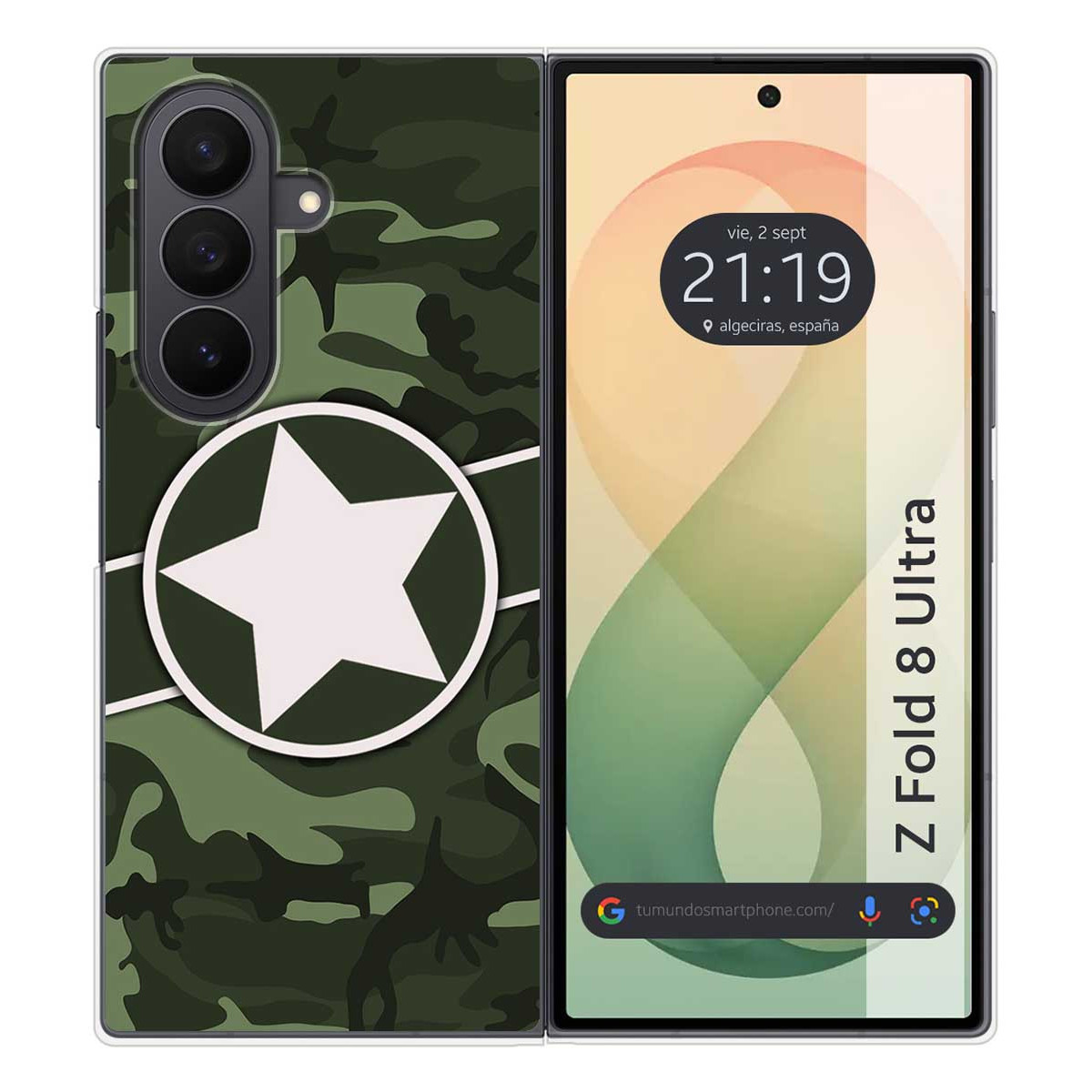 Funda Silicona para Samsung Galaxy Z Fold 8 Ultra 5G diseño Camuflaje 01 Dibujos