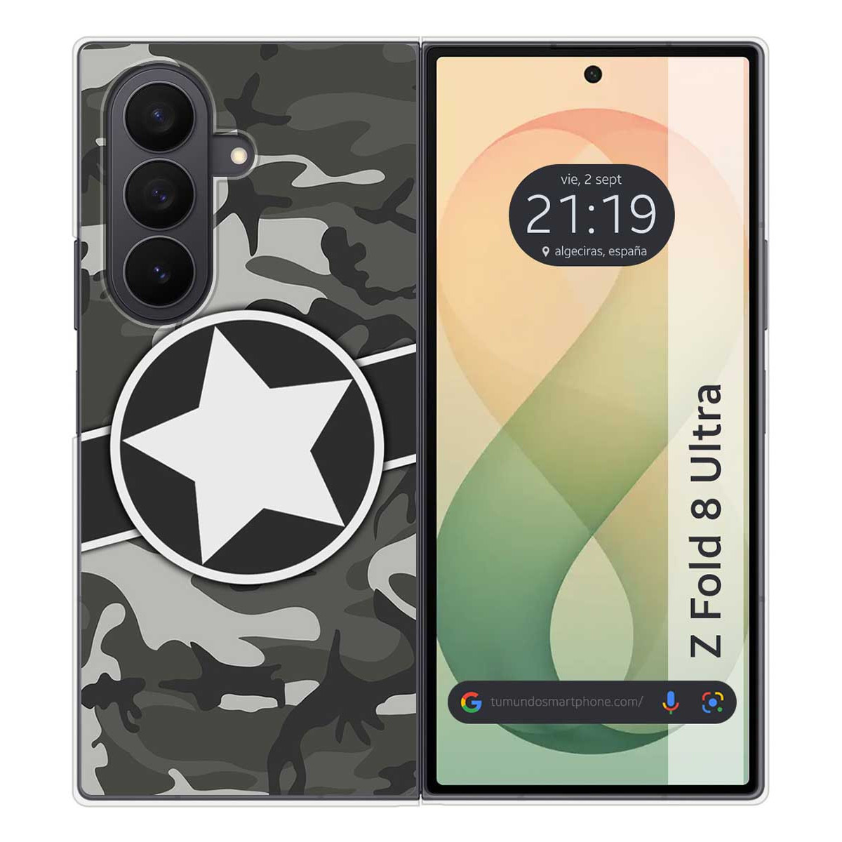 Funda Silicona para Samsung Galaxy Z Fold 8 Ultra 5G diseño Camuflaje 02 Dibujos