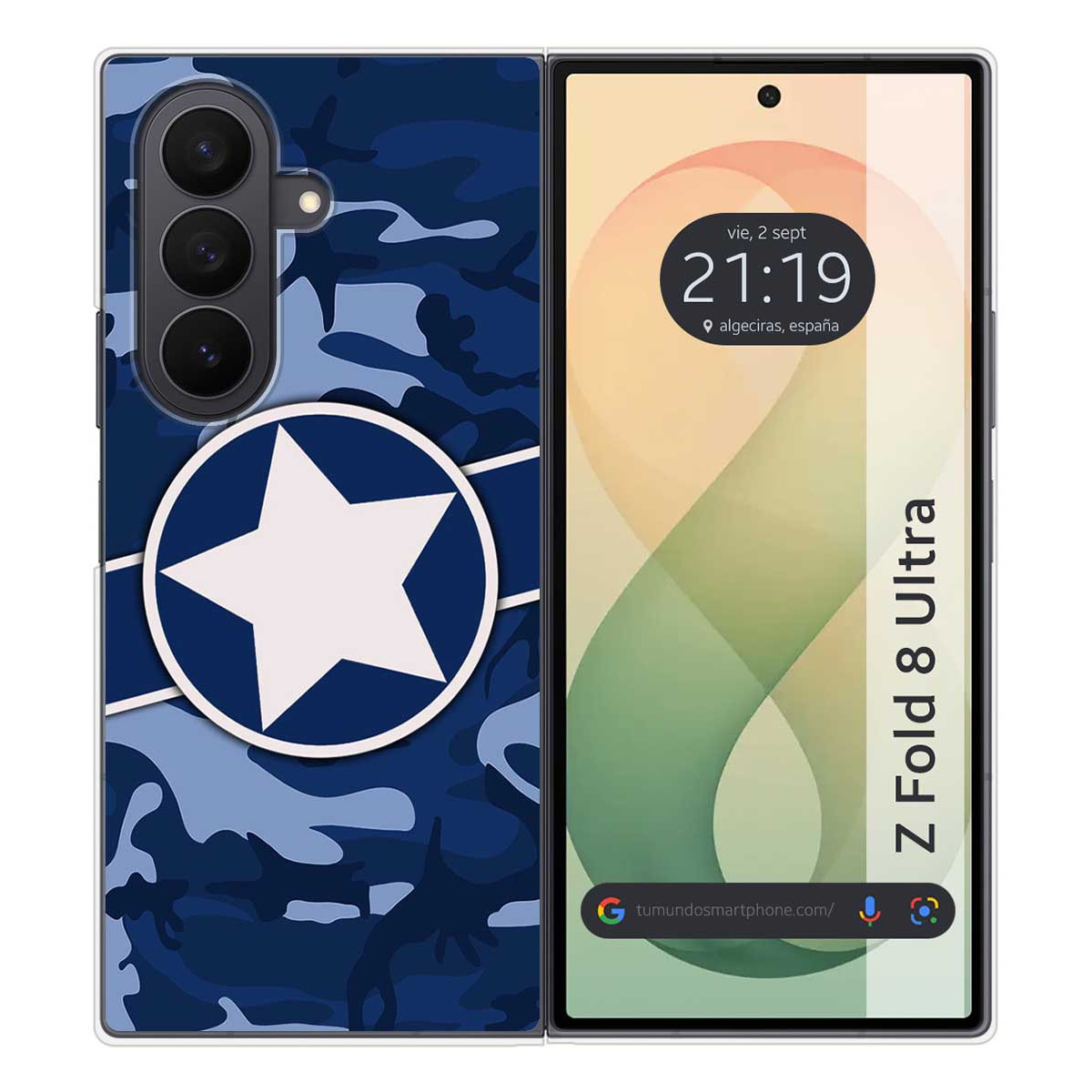 Funda Silicona para Samsung Galaxy Z Fold 8 Ultra 5G diseño Camuflaje 03 Dibujos