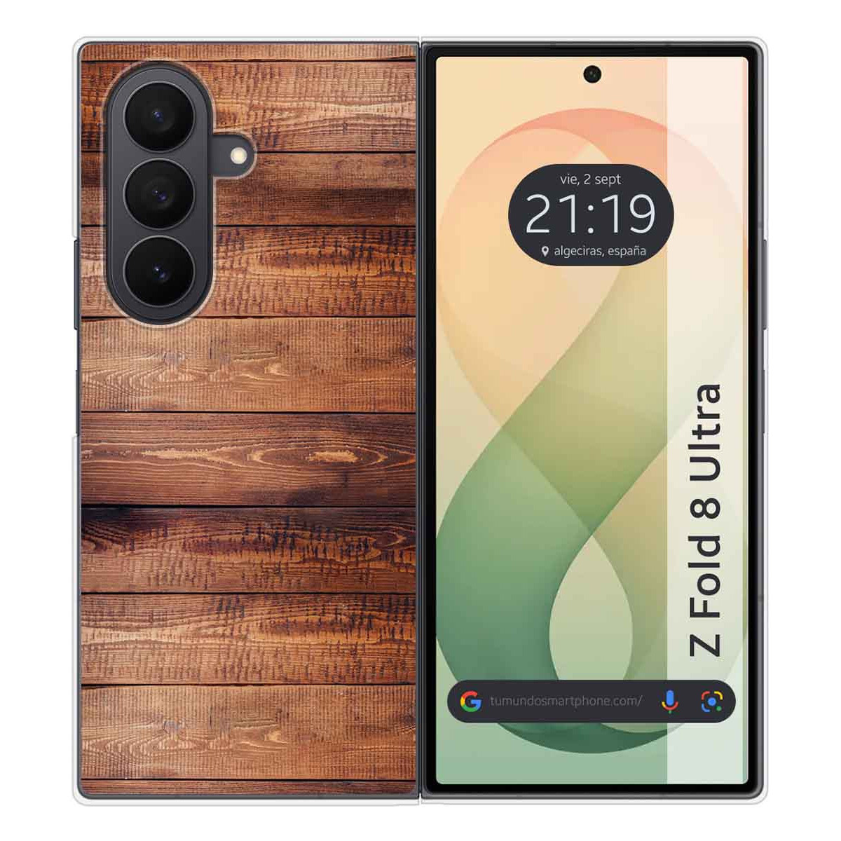 Funda Silicona para Samsung Galaxy Z Fold 8 Ultra 5G diseño Madera 02 Dibujos