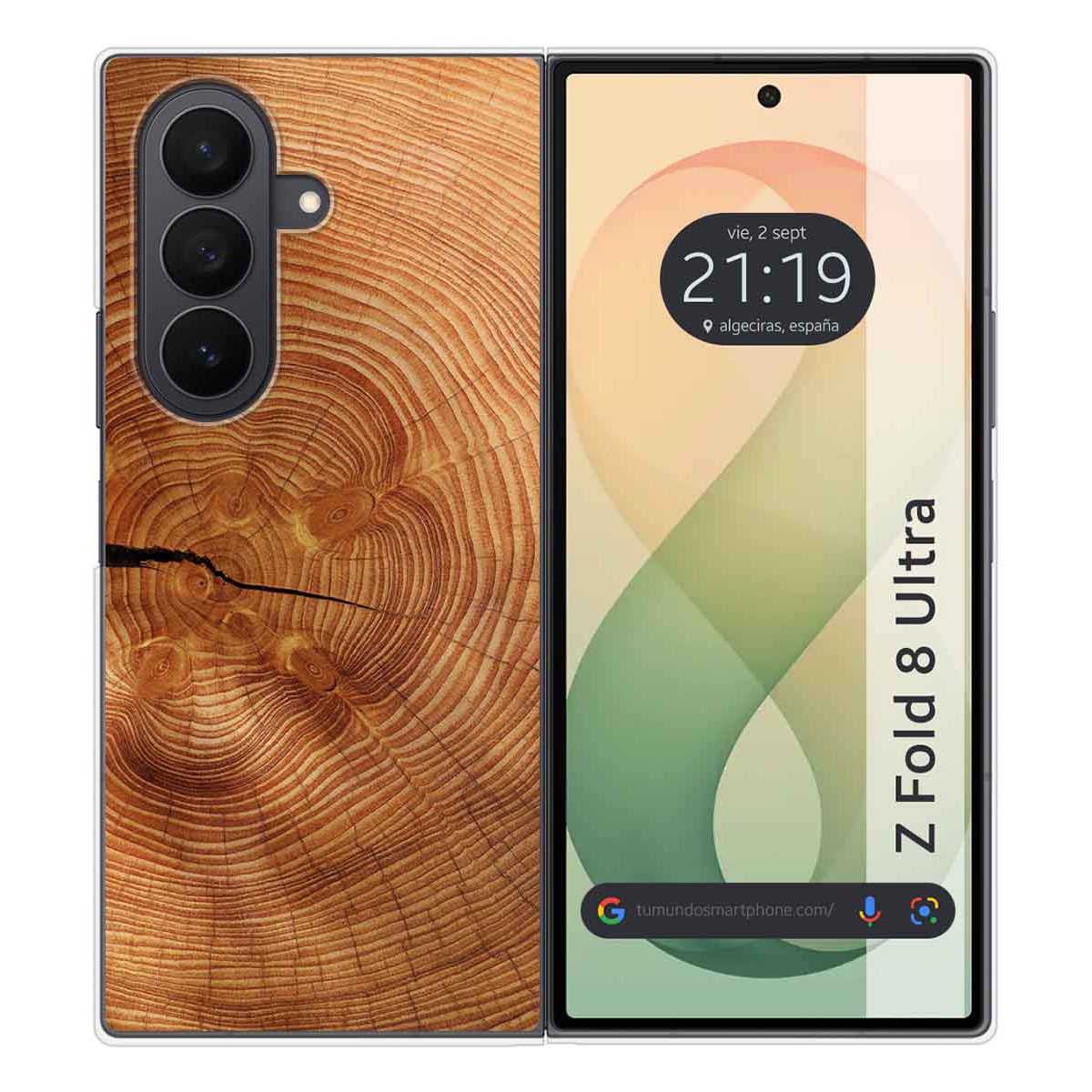 Funda Silicona para Samsung Galaxy Z Fold 8 Ultra 5G diseño Madera 04 Dibujos