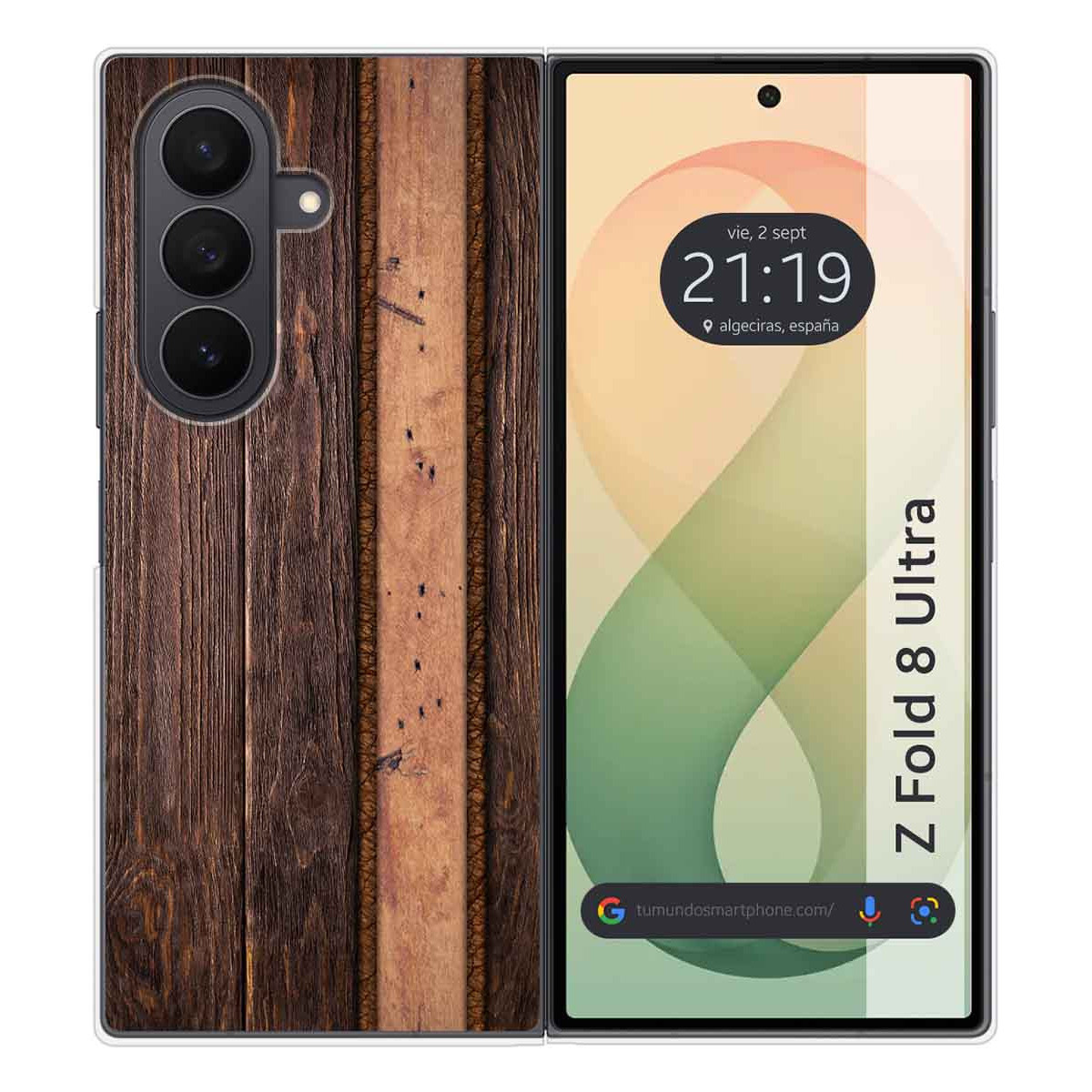 Funda Silicona para Samsung Galaxy Z Fold 8 Ultra 5G diseño Madera 05 Dibujos
