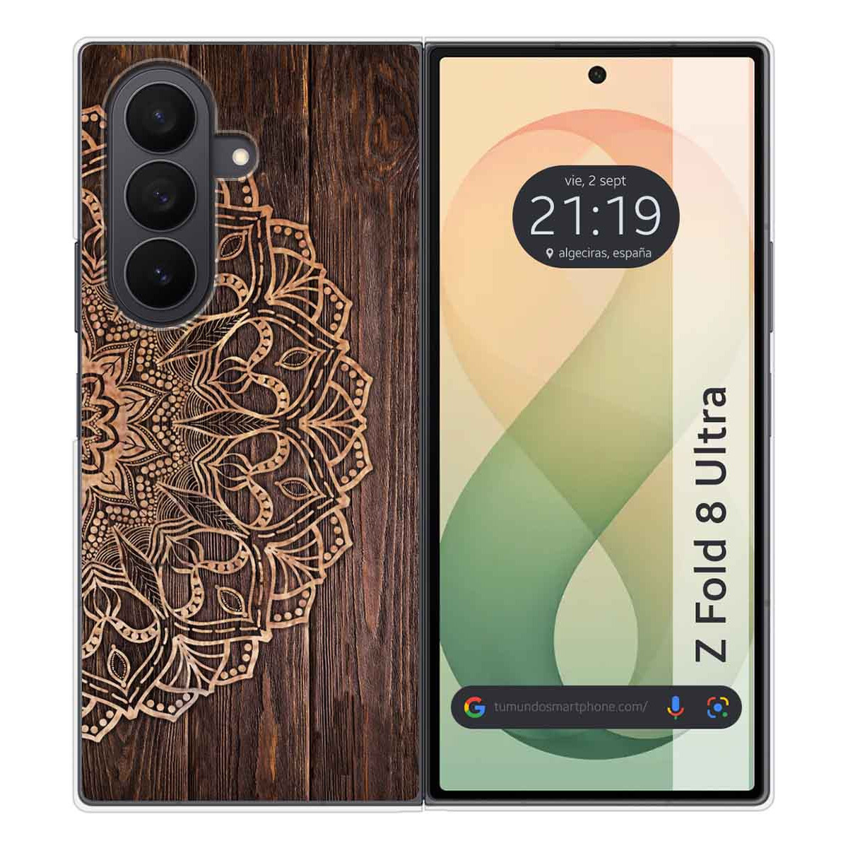 Funda Silicona para Samsung Galaxy Z Fold 8 Ultra 5G diseño Madera 06 Dibujos