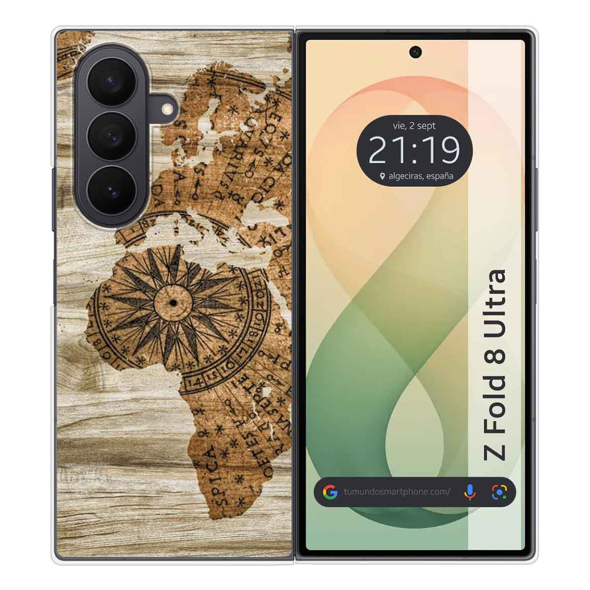 Funda Silicona para Samsung Galaxy Z Fold 8 Ultra 5G diseño Madera 07 Dibujos