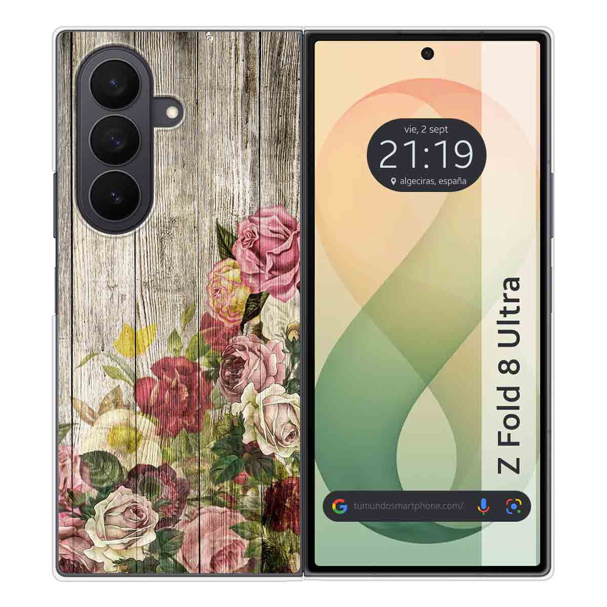 Funda Silicona para Samsung Galaxy Z Fold 8 Ultra 5G diseño Madera 08 Dibujos