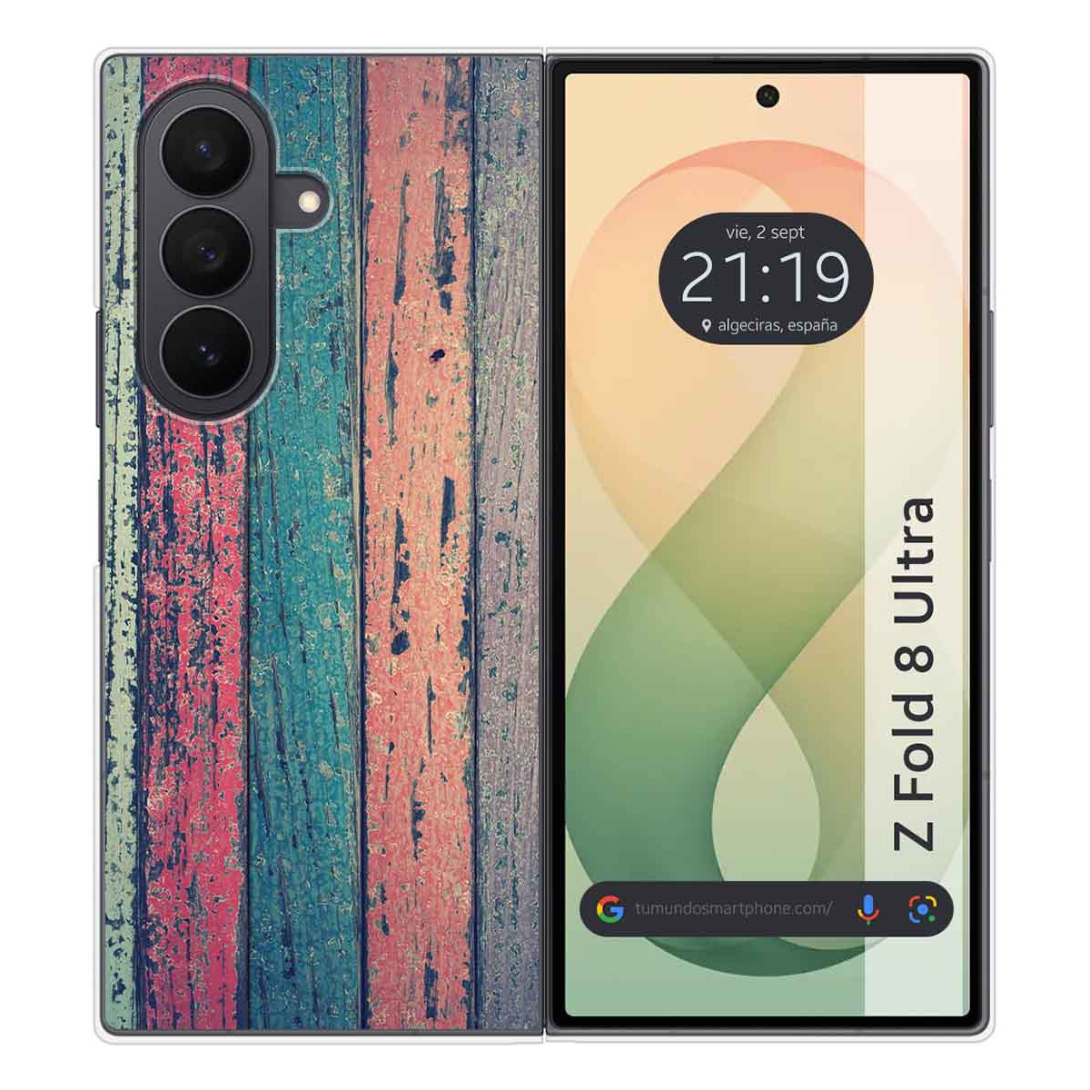 Funda Silicona para Samsung Galaxy Z Fold 8 Ultra 5G diseño Madera 10 Dibujos