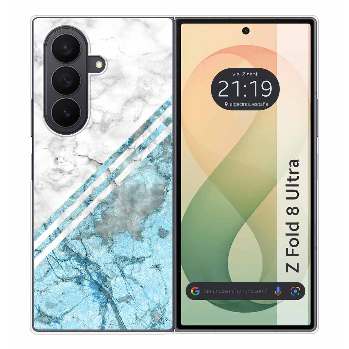 Funda Silicona para Samsung Galaxy Z Fold 8 Ultra 5G diseño Mármol 02 Dibujos