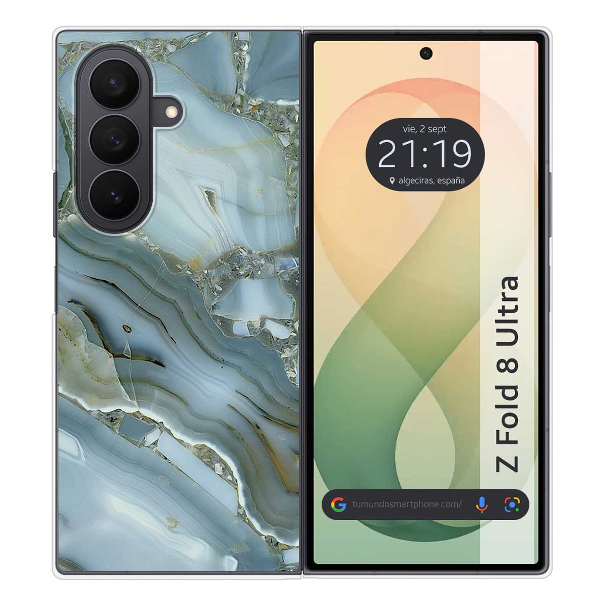 Funda Silicona para Samsung Galaxy Z Fold 8 Ultra 5G diseño Mármol 09 Dibujos