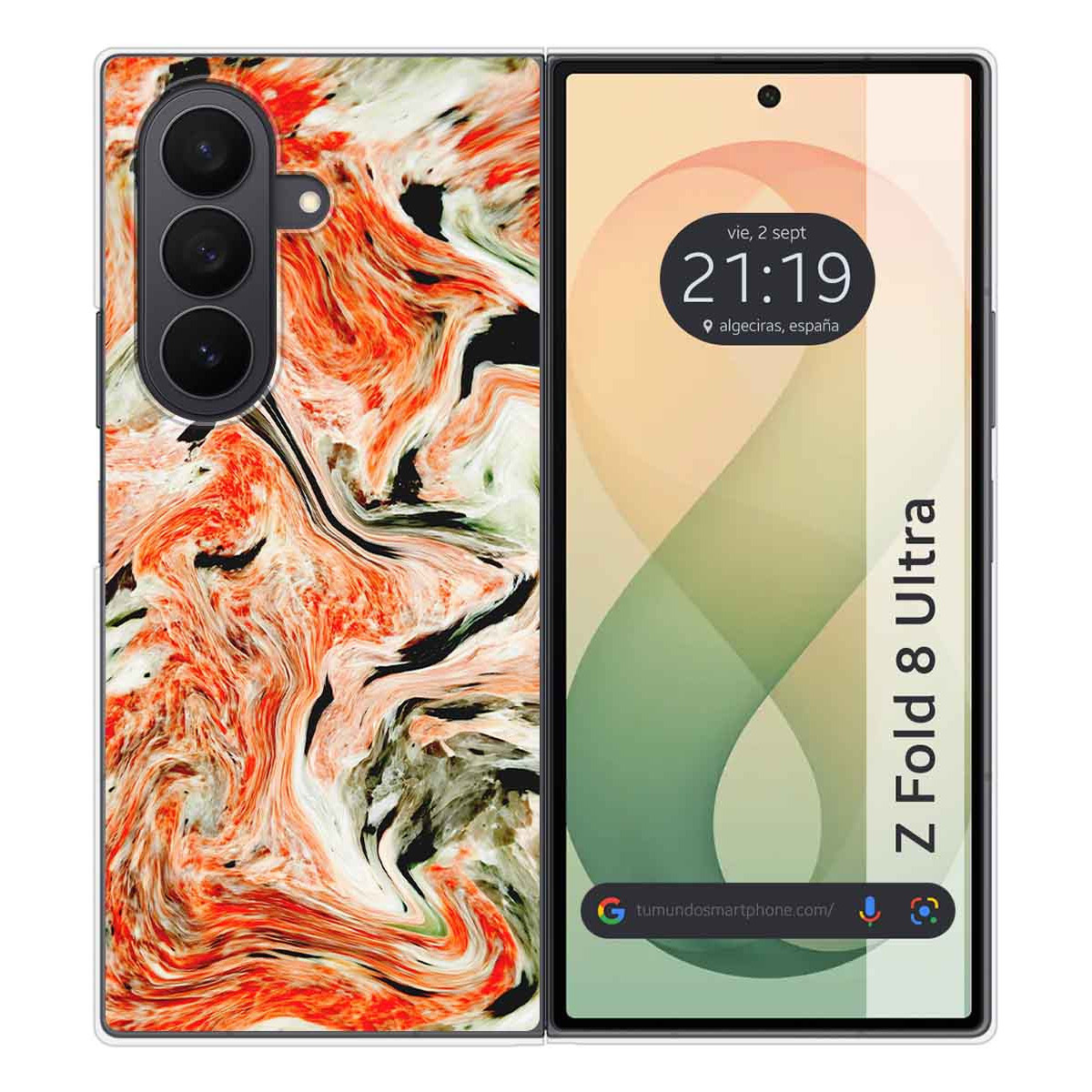 Funda Silicona para Samsung Galaxy Z Fold 8 Ultra 5G diseño Mármol 12 Dibujos