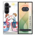 Funda Silicona para Samsung Galaxy Z Fold 8 Ultra 5G diseño Café Dibujos