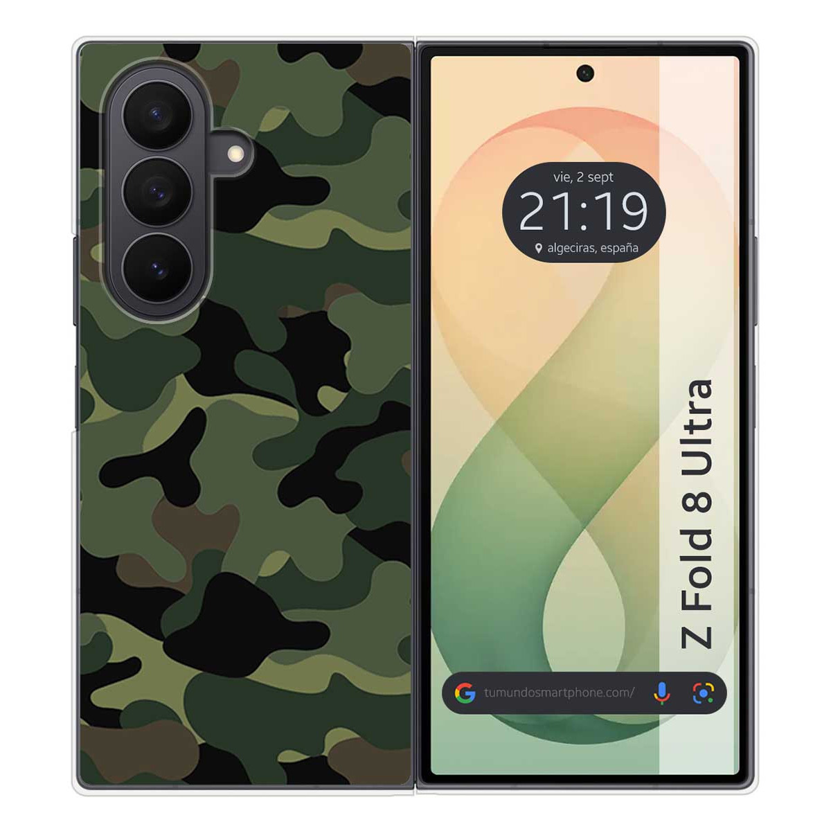 Funda Silicona para Samsung Galaxy Z Fold 8 Ultra 5G diseño Camuflaje Dibujos