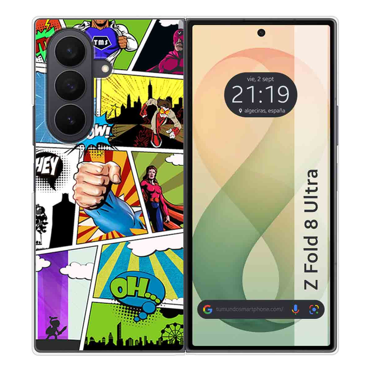 Funda Silicona para Samsung Galaxy Z Fold 8 Ultra 5G diseño Comic Dibujos