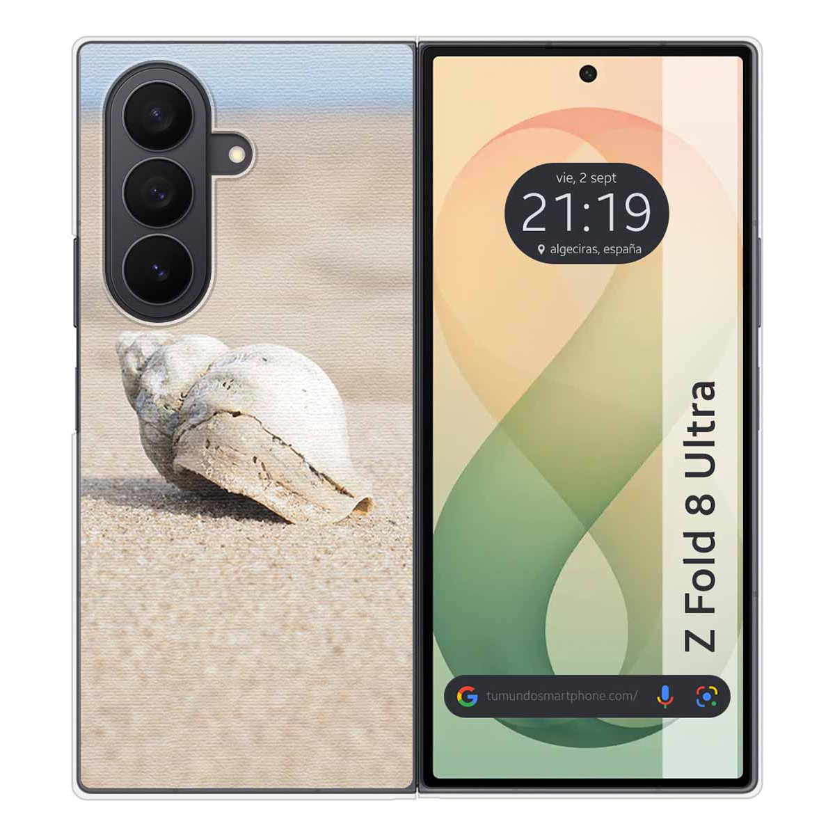 Funda Silicona para Samsung Galaxy Z Fold 8 Ultra 5G diseño Concha Dibujos