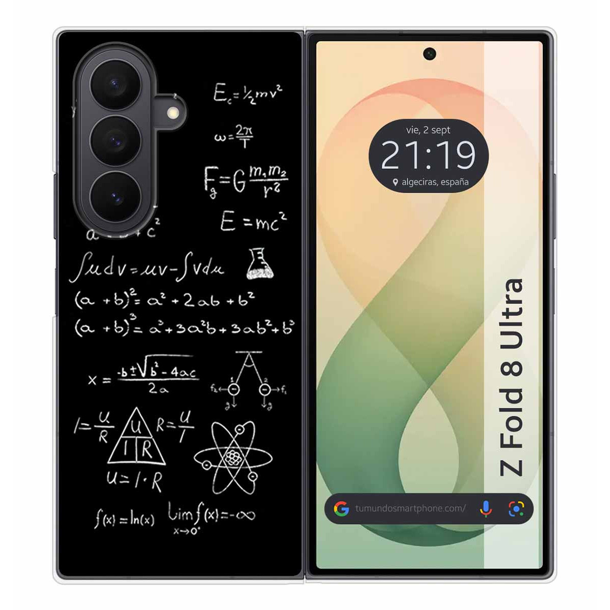 Funda Silicona para Samsung Galaxy Z Fold 8 Ultra 5G diseño Formulas Dibujos