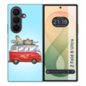Funda Silicona para Samsung Galaxy Z Fold 8 Ultra 5G diseño Furgoneta Dibujos