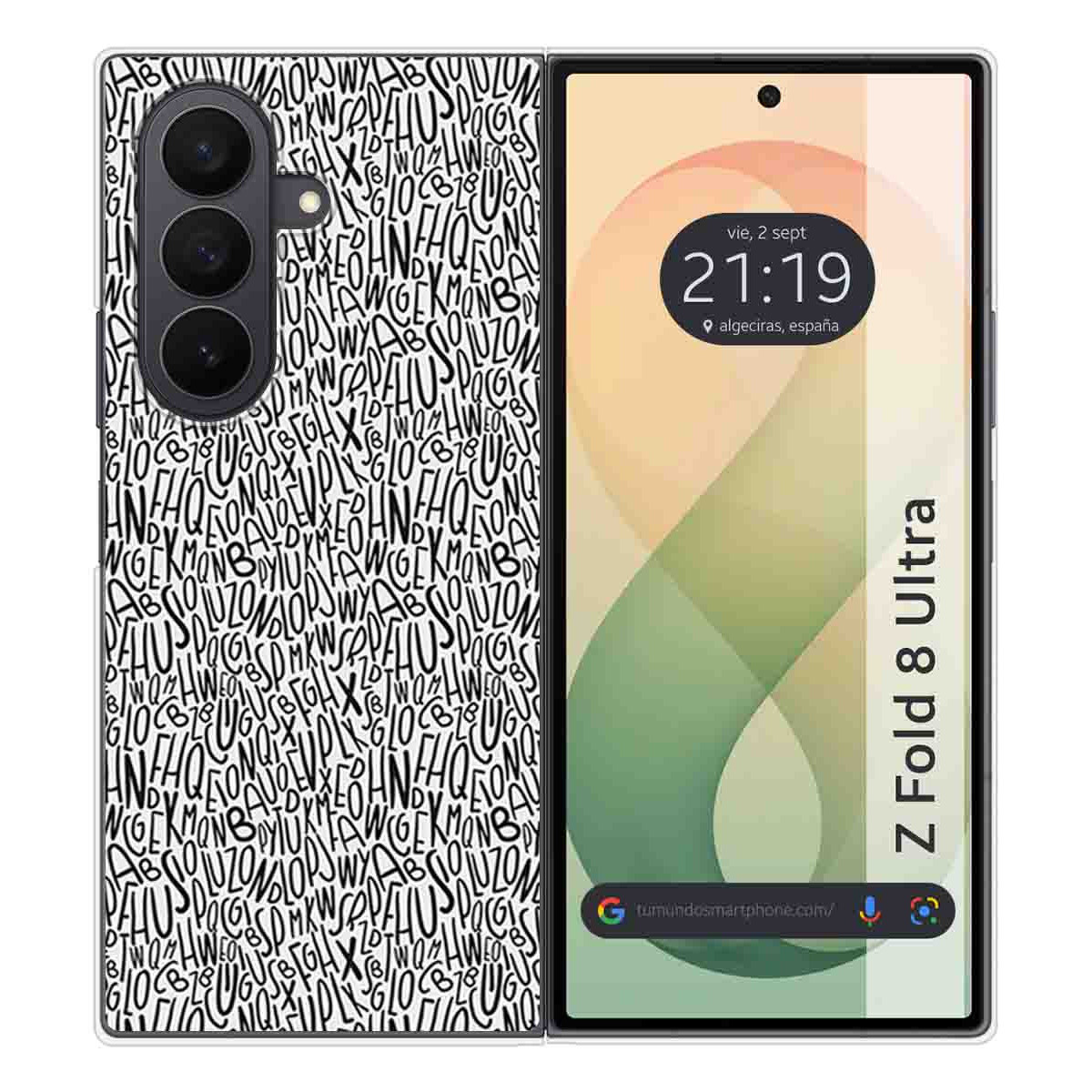 Funda Silicona para Samsung Galaxy Z Fold 8 Ultra 5G diseño Letras Dibujos