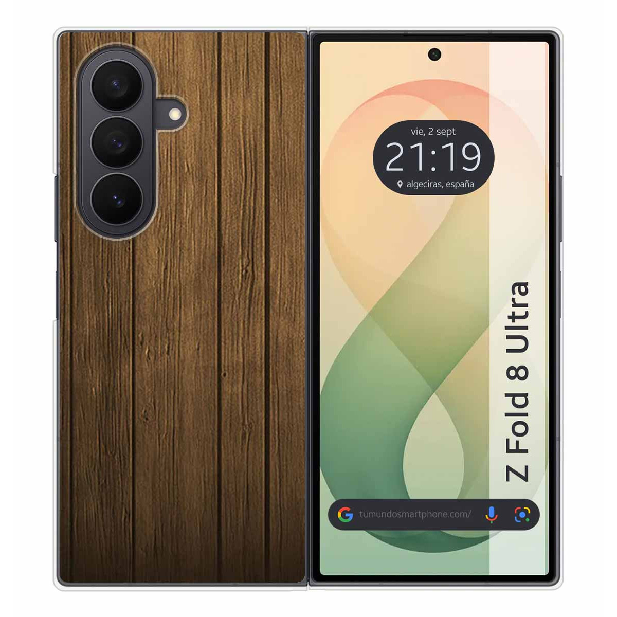 Funda Silicona para Samsung Galaxy Z Fold 8 Ultra 5G diseño Madera Dibujos