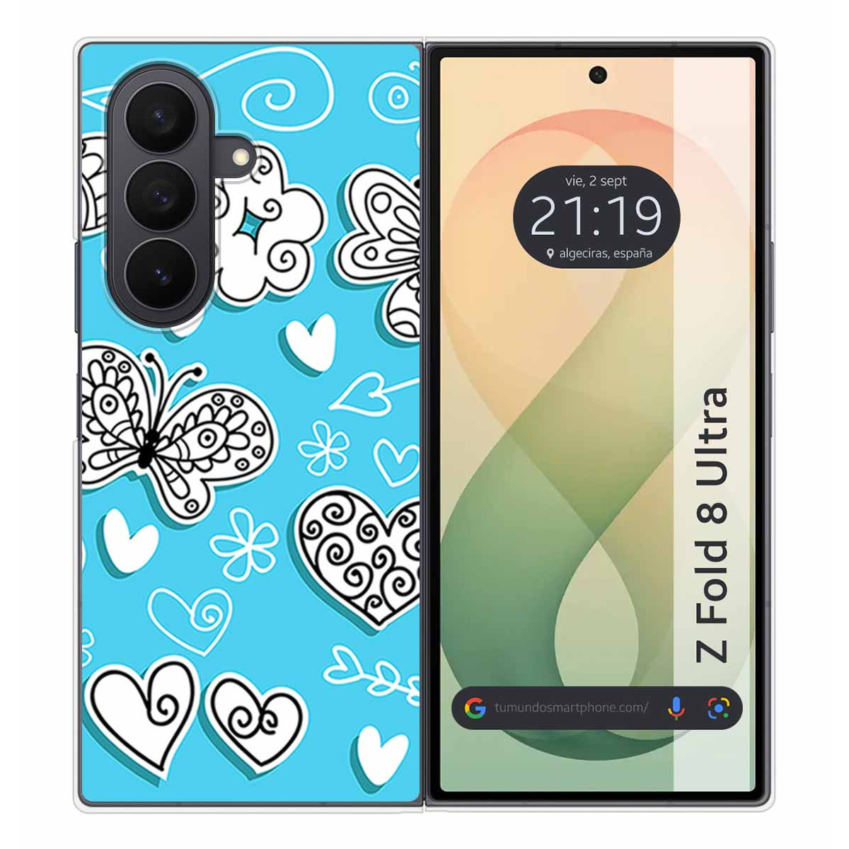 Funda Silicona para Samsung Galaxy Z Fold 8 Ultra 5G diseño Mariposas Dibujos