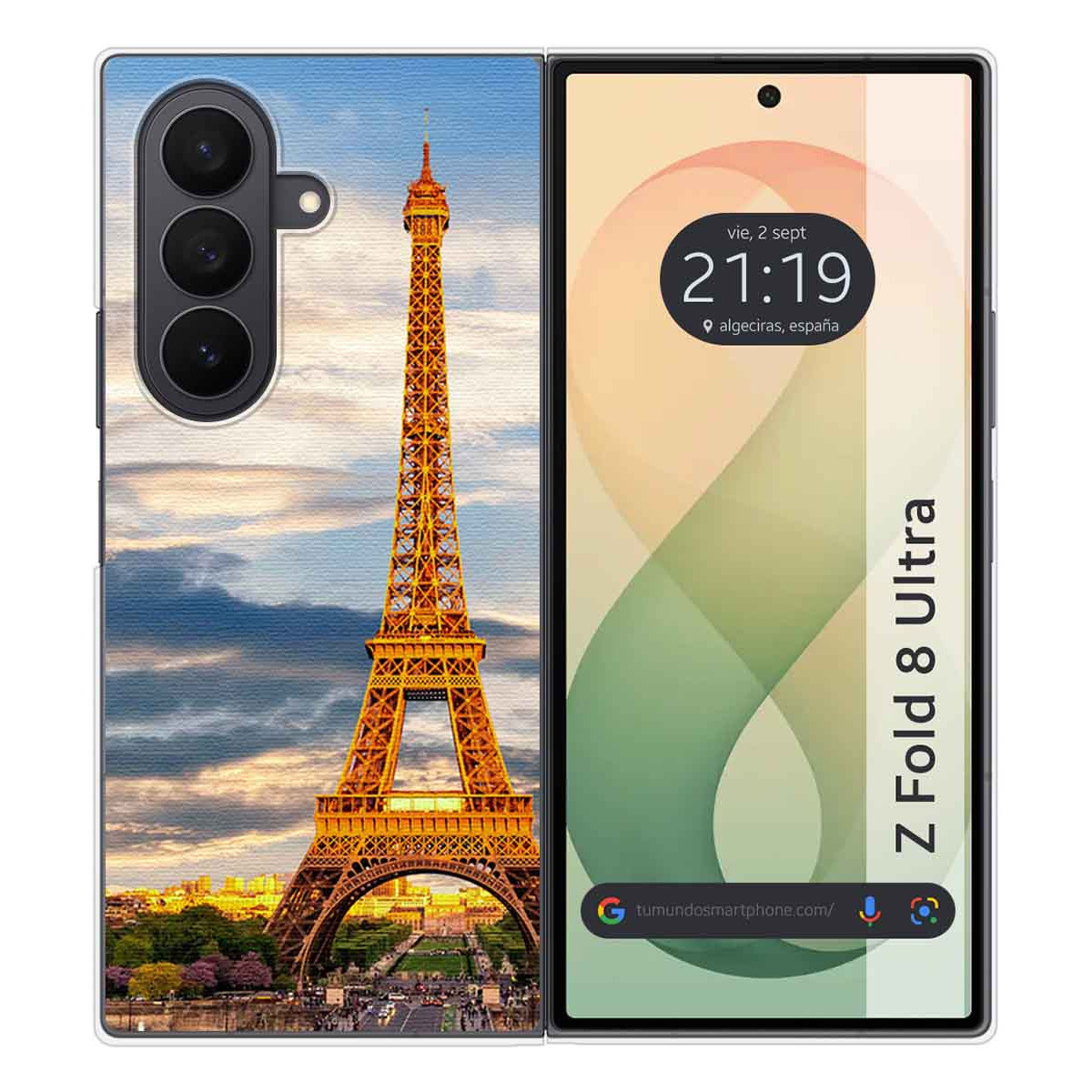 Funda Silicona para Samsung Galaxy Z Fold 8 Ultra 5G diseño Paris Dibujos