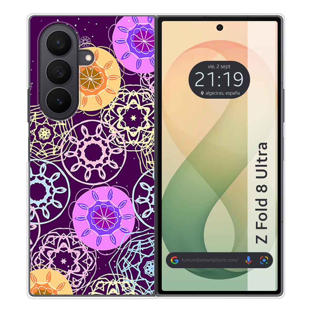Funda Silicona para Samsung Galaxy Z Fold 8 Ultra 5G diseño Radial Dibujos