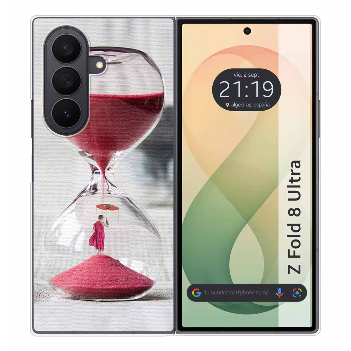 Funda Silicona para Samsung Galaxy Z Fold 8 Ultra 5G diseño Reloj Dibujos