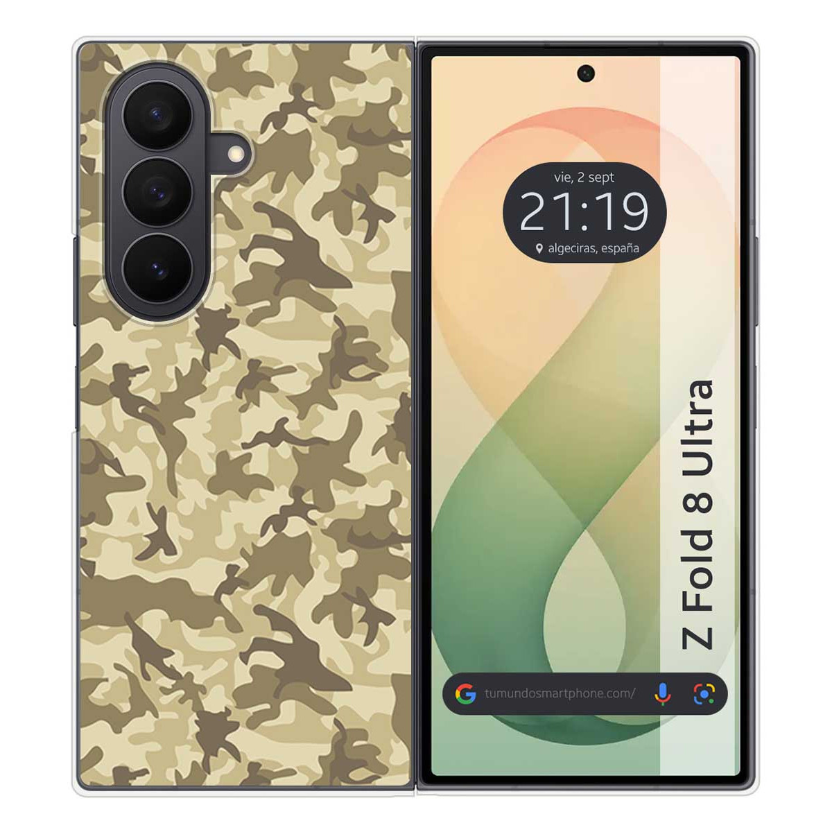 Funda Silicona para Samsung Galaxy Z Fold 8 Ultra 5G diseño Sand Camuflaje Dibujos