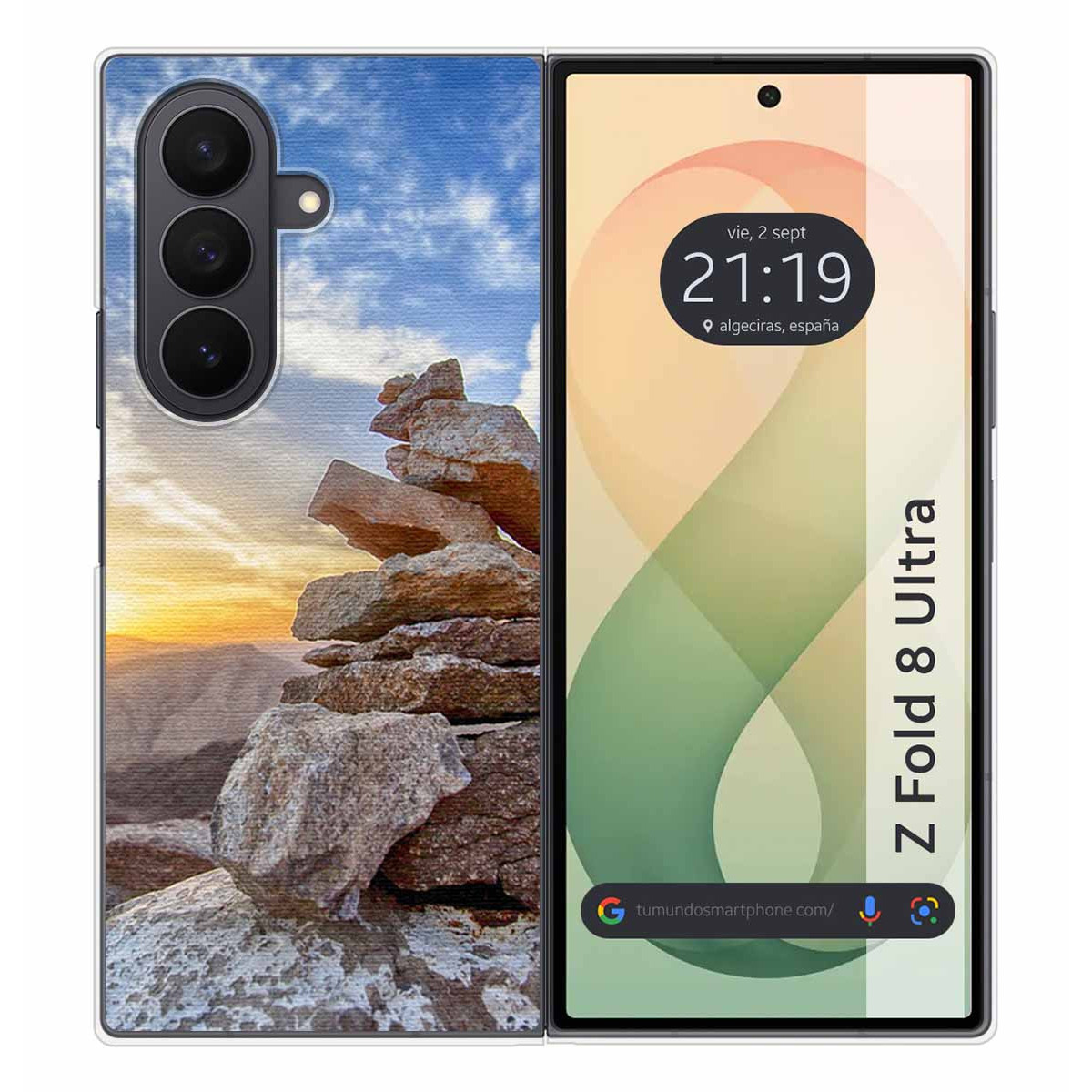 Funda Silicona para Samsung Galaxy Z Fold 8 Ultra 5G diseño Sunset Dibujos