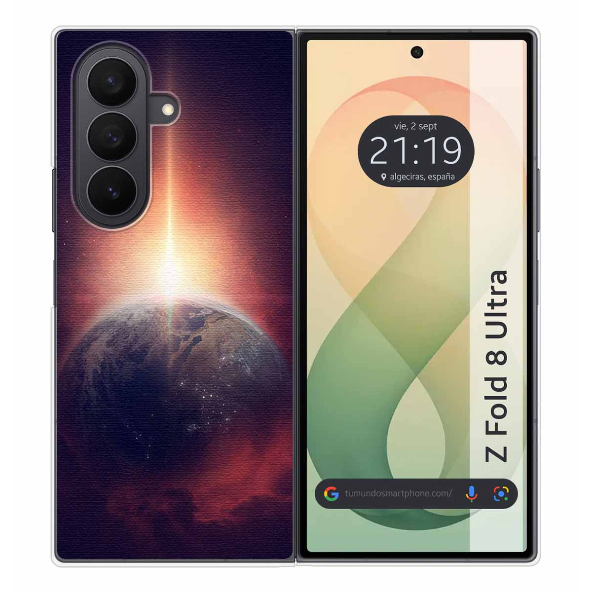 Funda Silicona para Samsung Galaxy Z Fold 8 Ultra 5G diseño Tierra Dibujos