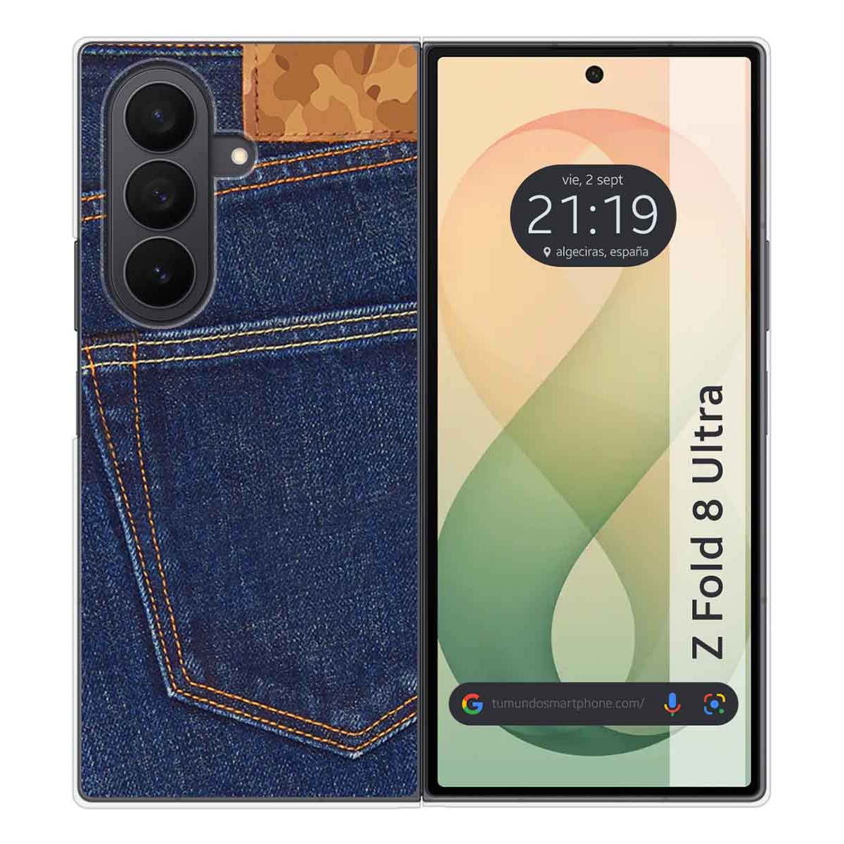 Funda Silicona para Samsung Galaxy Z Fold 8 Ultra 5G diseño Vaquero Dibujos