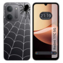 Funda Silicona Transparente para Xiaomi Redmi 17C 5G diseño Araña Dibujos