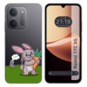 Funda Silicona Transparente para Xiaomi Redmi 17C 5G diseño Conejo Dibujos