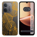 Funda Silicona Transparente para Xiaomi Redmi 17C 5G diseño Hojas Dibujos