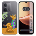 Funda Silicona Transparente para Xiaomi Redmi 17C 5G diseño Jirafa Dibujos
