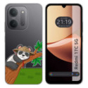 Funda Silicona Transparente para Xiaomi Redmi 17C 5G diseño Panda Dibujos
