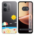 Funda Silicona Transparente para Xiaomi Redmi 17C 5G diseño Playa Dibujos