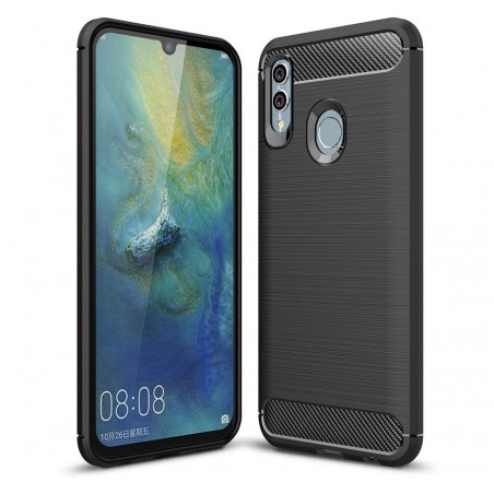 Funda Gel Tpu Tipo Carbon Negra para Huawei P Smart 2019 / Honor 10 Lite