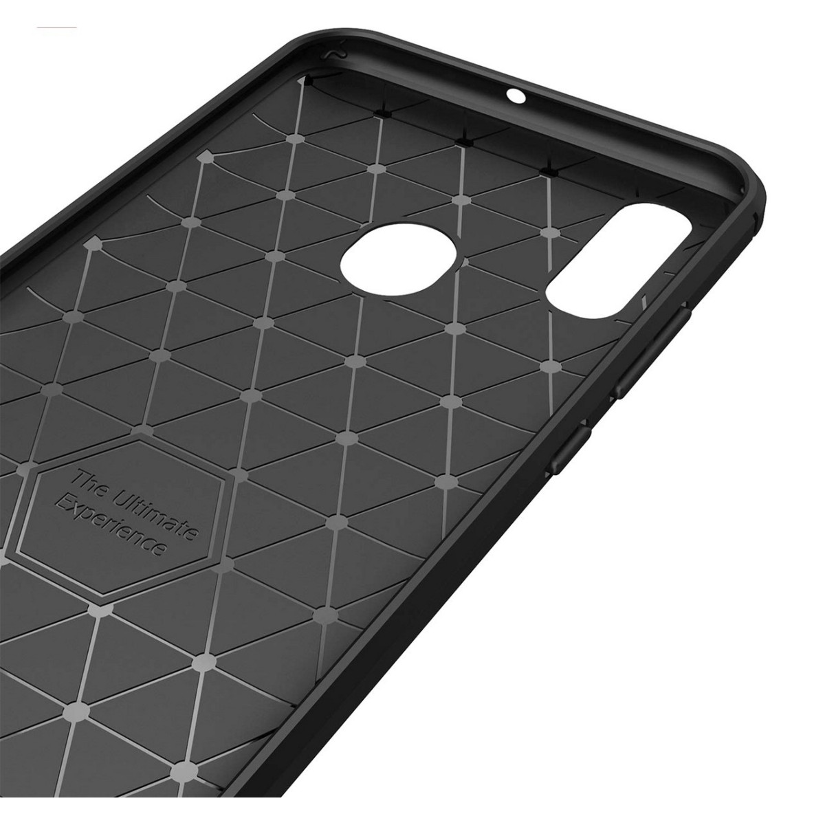 Funda Gel Tpu Tipo Carbon Negra para Huawei P Smart 2019 / Honor 10 Lite