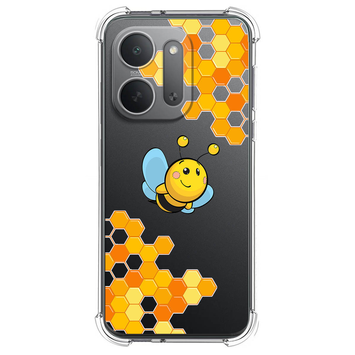 Funda Silicona Antigolpes para Xiaomi Redmi 17C 5G diseño Abeja Dibujos