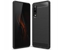 Funda Gel Tpu Tipo Carbon Negra para Huawei P30