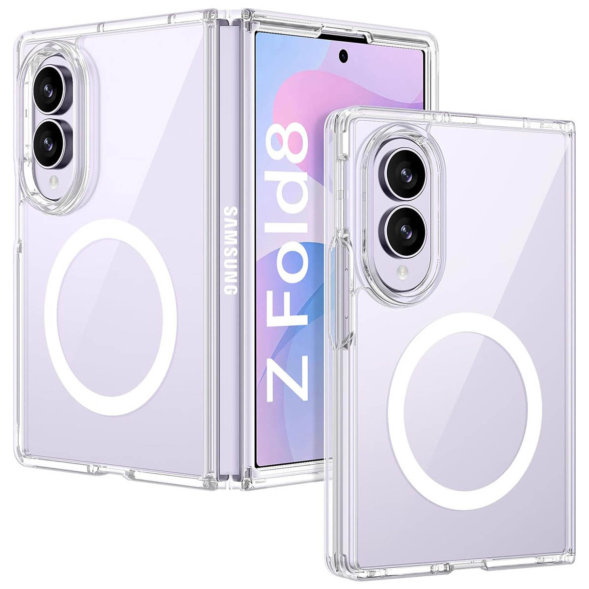 Funda transparente para Samsung Galaxy Z Fold 8 5G compatible con MagSafe