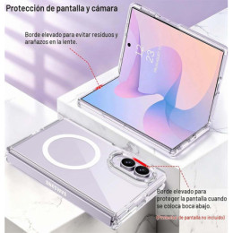 Funda transparente para Samsung Galaxy Z Fold 8 5G compatible con MagSafe 2