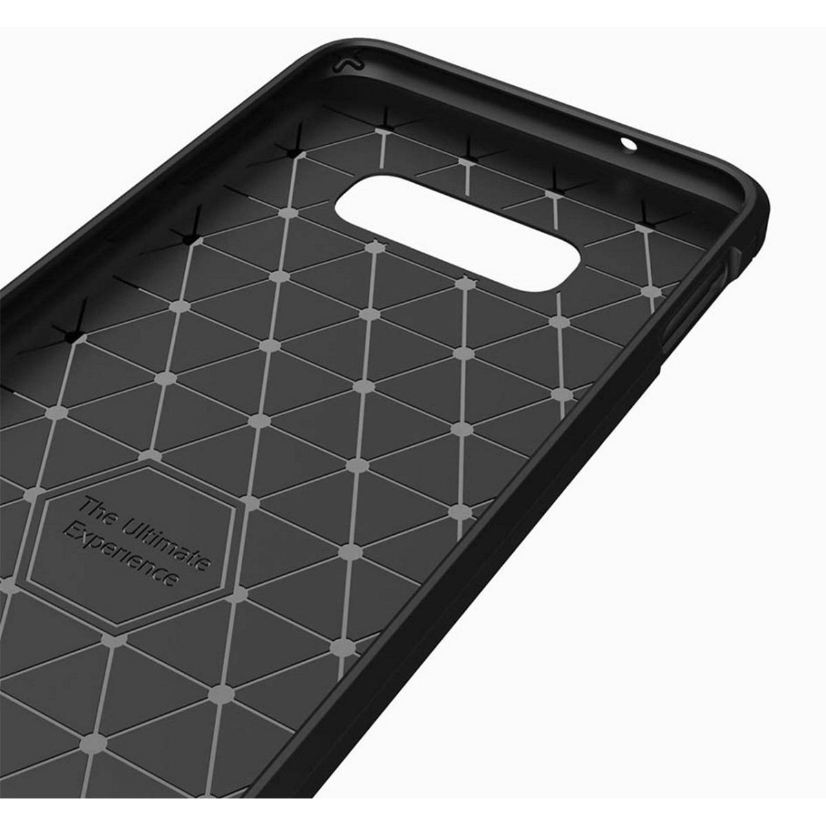 Funda Gel Tpu Tipo Carbon Negra para Samsung Galaxy S10e