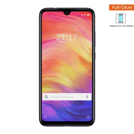 Protector Cristal Templado Completo 5D Full Glue Negro para Xiaomi Redmi Note 7 Vidrio