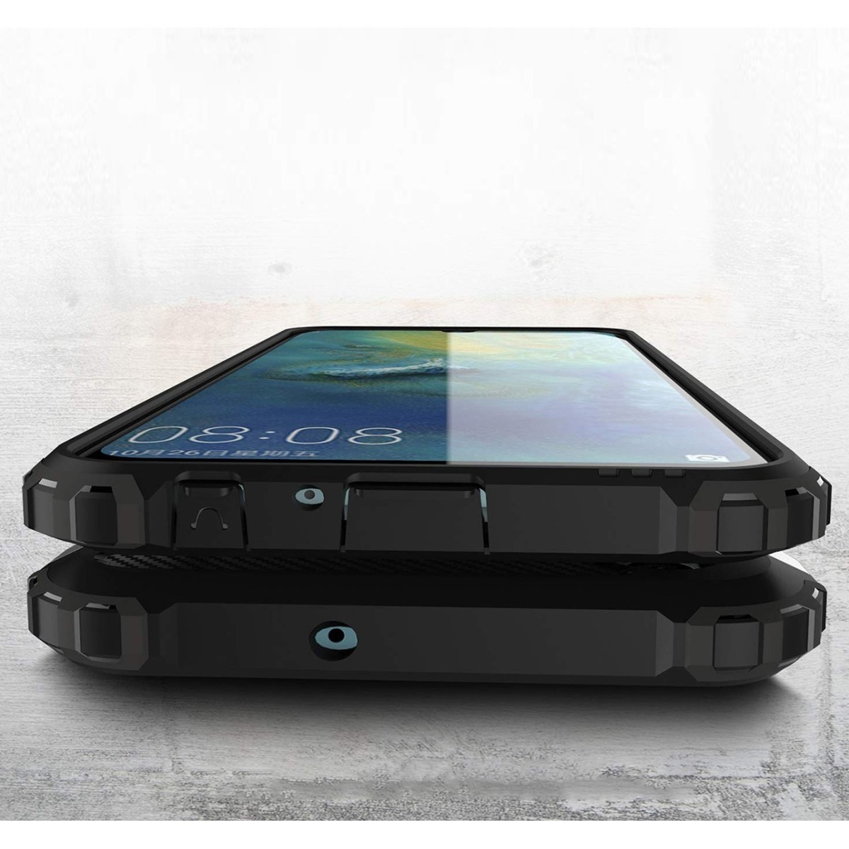 Funda Tipo Hybrid Tough Armor (Pc+Tpu) Negra para Huawei P Smart 2019 / Honor 10 Lite