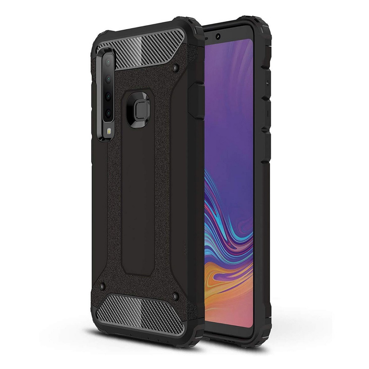 Funda Tipo Hybrid Tough Armor (Pc+Tpu) Negra para Samsung Galaxy A9 (2018)